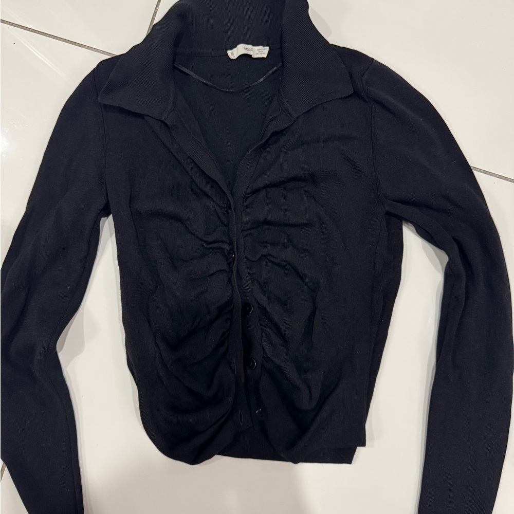 Mango Black Knit Cardigan